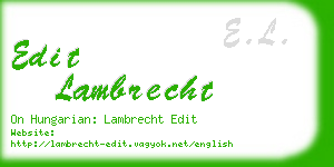 edit lambrecht business card